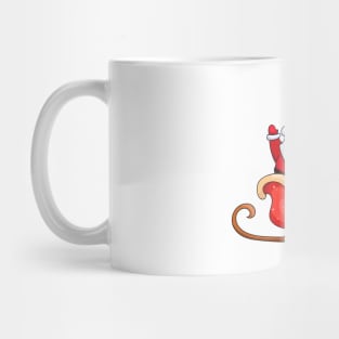 santa claus rides in sleigh Mug